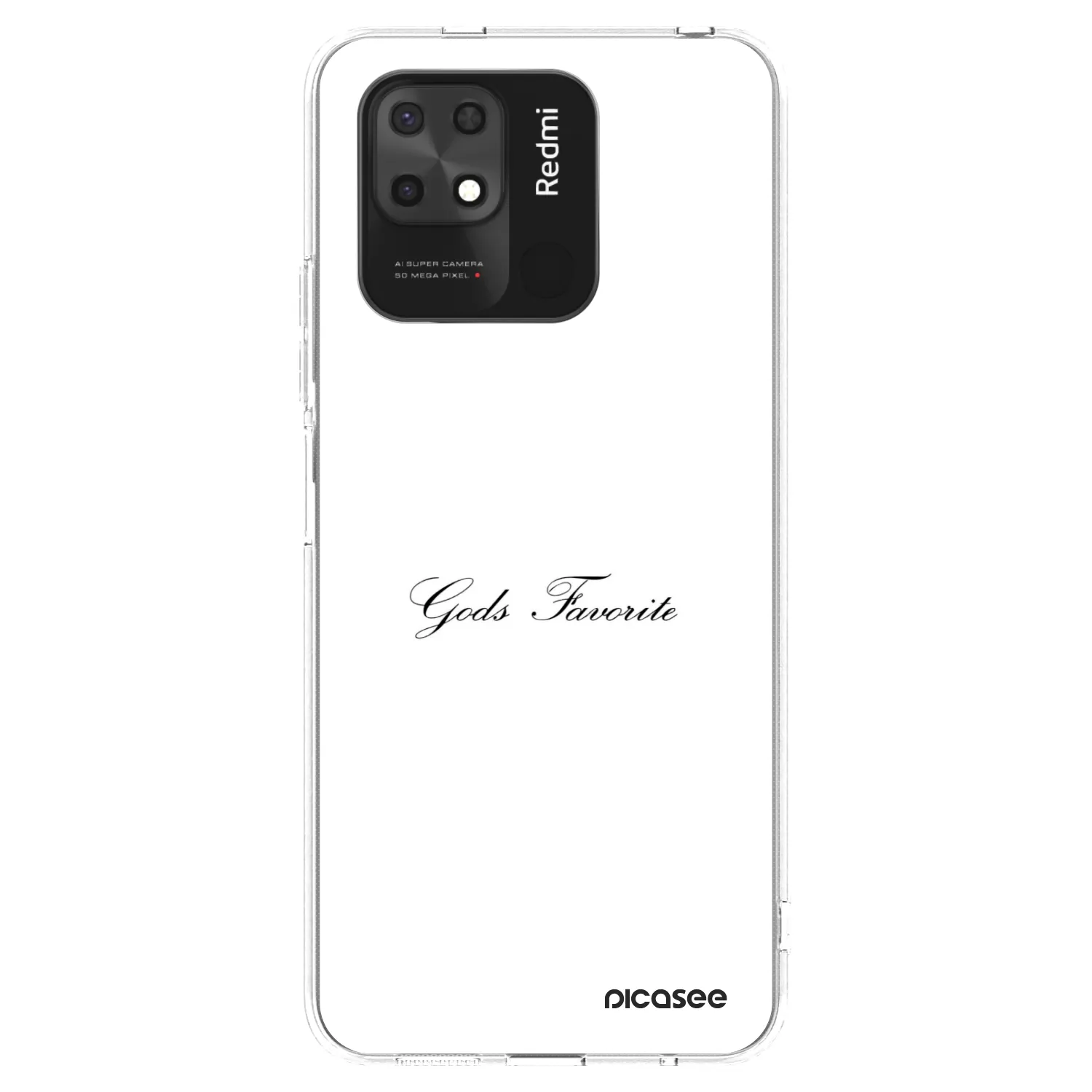 Picasee silikonový průhledný obal pro Xiaomi Redmi 10C - Gods Favorite