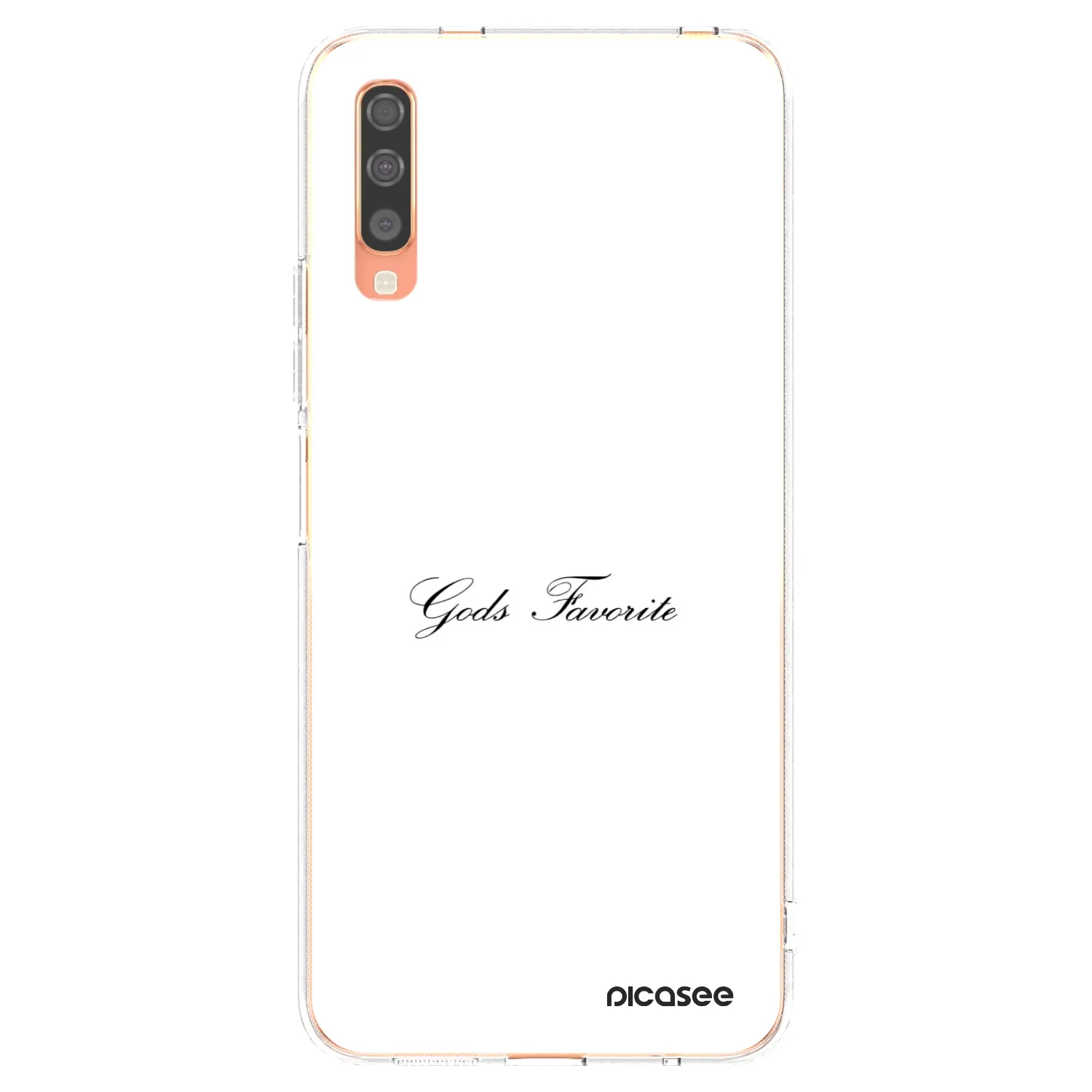 Picasee silikonový průhledný obal pro Samsung Galaxy A70 A705F - Gods Favorite