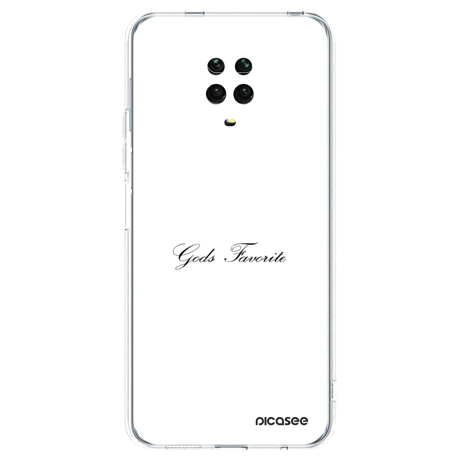 Picasee silikonový průhledný obal pro Xiaomi Redmi Note 9 Pro - Gods Favorite