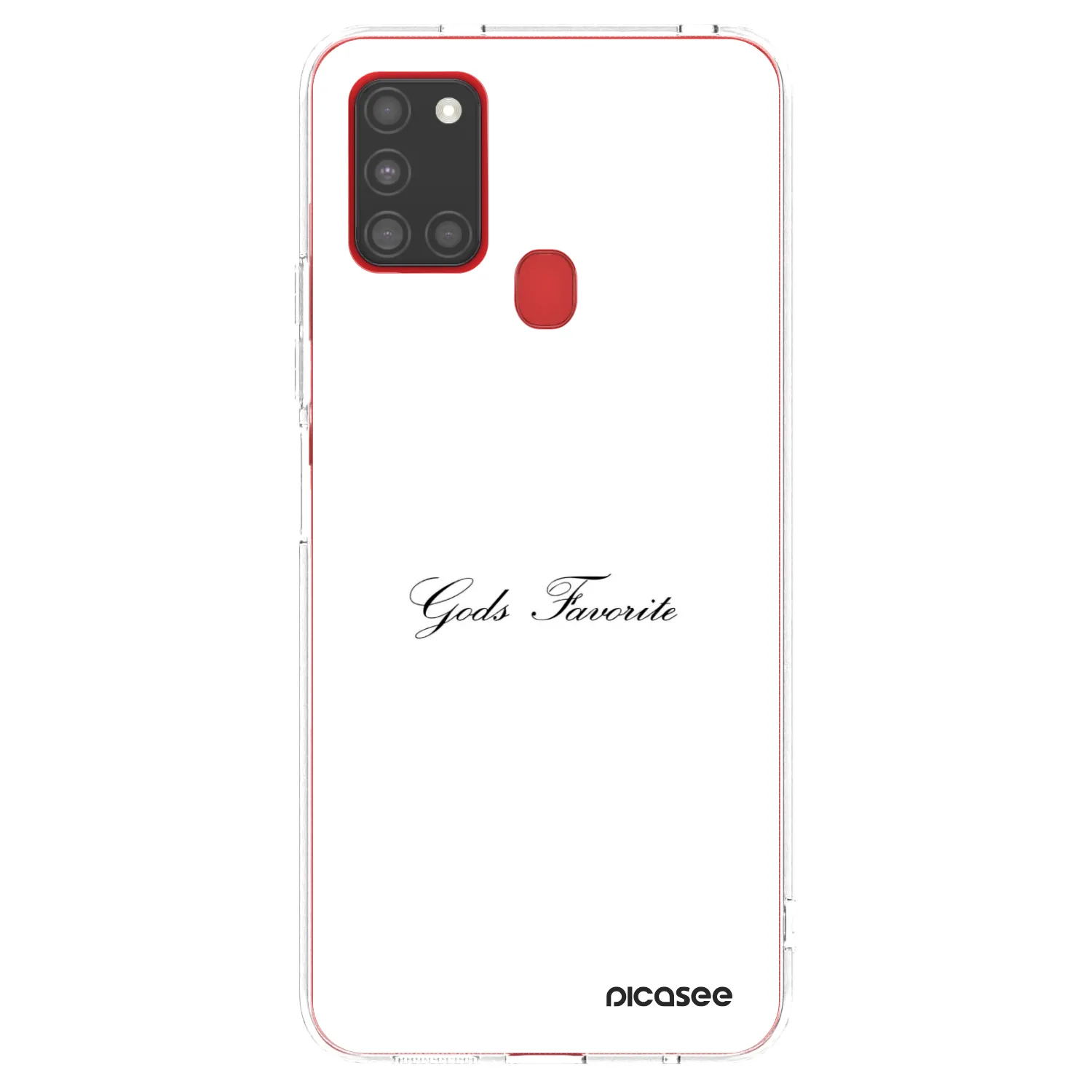 Picasee silikonový průhledný obal pro Samsung Galaxy A21s - Gods Favorite