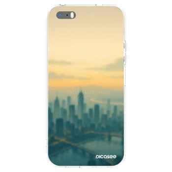 Picasee silikonový průhledný obal pro Apple iPhone 5/5S/SE - Airplane mode