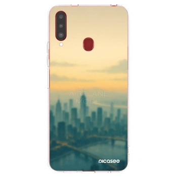 Picasee silikonový průhledný obal pro Samsung Galaxy A20s - Airplane mode