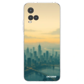 Picasee silikonový průhledný obal pro Vivo Y33s - Airplane mode
