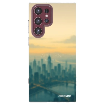 Picasee silikonový průhledný obal pro Samsung Galaxy S22 Ultra 5G - Airplane mode