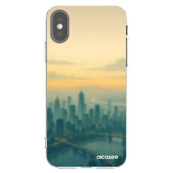 Picasee silikonový průhledný obal pro Apple iPhone X/XS - Airplane mode