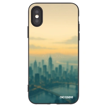 Picasee silikonový černý obal pro Apple iPhone X/XS - Airplane mode