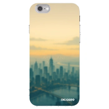 Picasee silikonový průhledný obal pro Apple iPhone 6/6S - Airplane mode