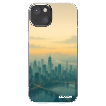 Picasee silikonový průhledný obal pro Apple iPhone 15 Plus - Airplane mode