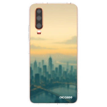 Picasee silikonový průhledný obal pro Huawei P30 - Airplane mode