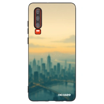 Picasee silikonový černý obal pro Huawei P30 - Airplane mode