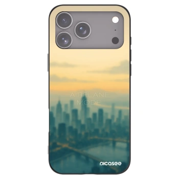 Picasee silikonový černý obal pro Apple iPhone 17 Pro Max - Airplane mode