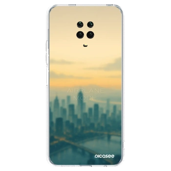 Picasee silikonový průhledný obal pro Xiaomi Redmi Note 9 Pro - Airplane mode
