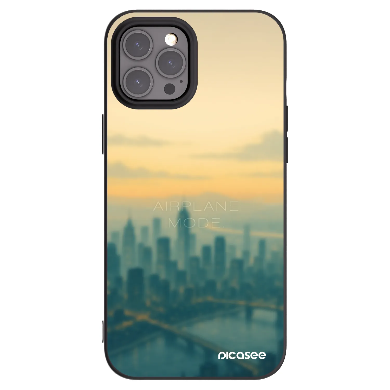 Picasee silikonový černý obal pro Apple iPhone 12 Pro Max - Airplane mode