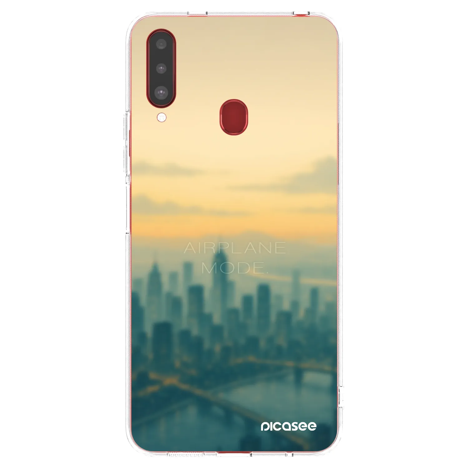 Picasee silikonový průhledný obal pro Samsung Galaxy A20s - Airplane mode