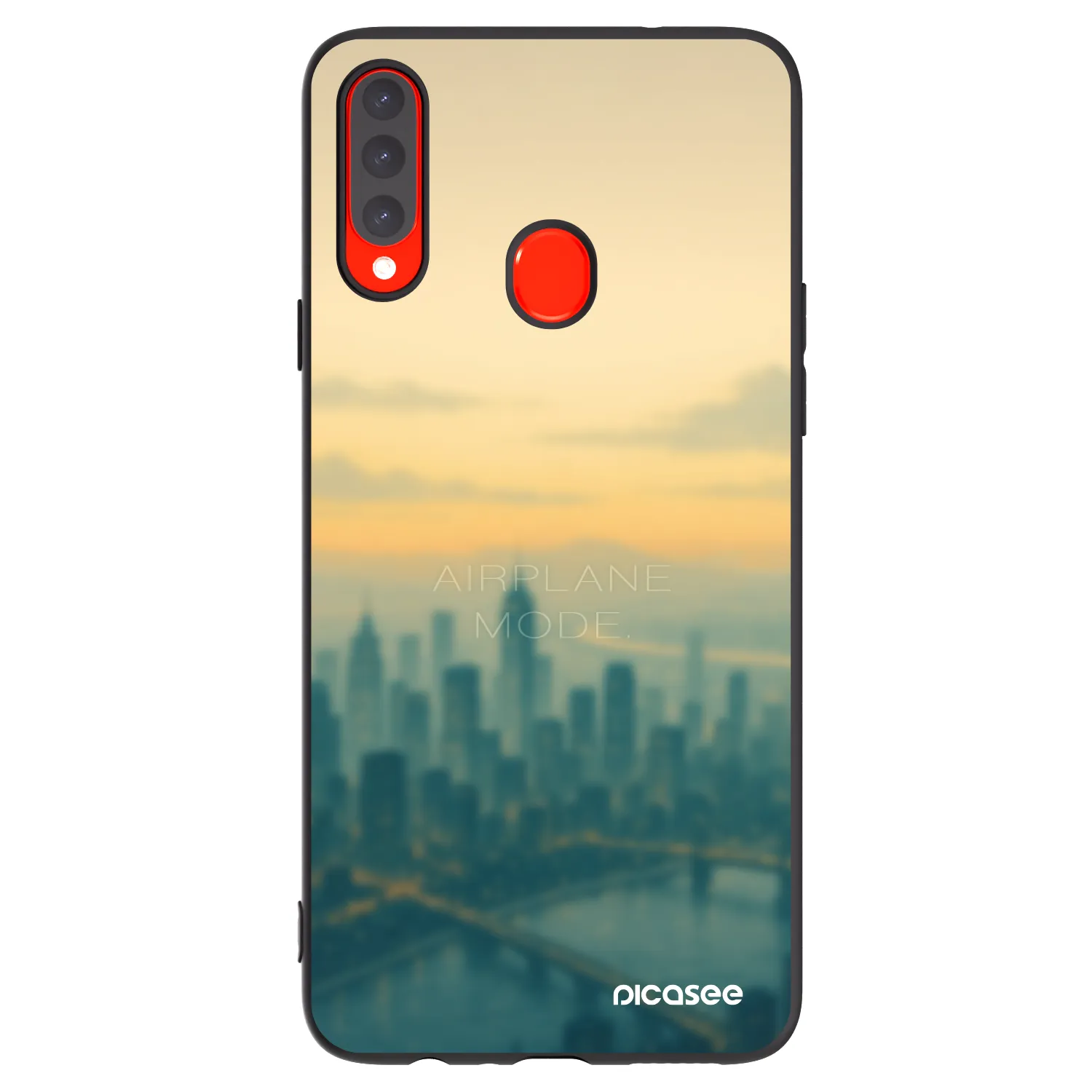 Picasee silikonový černý obal pro Samsung Galaxy A20s - Airplane mode