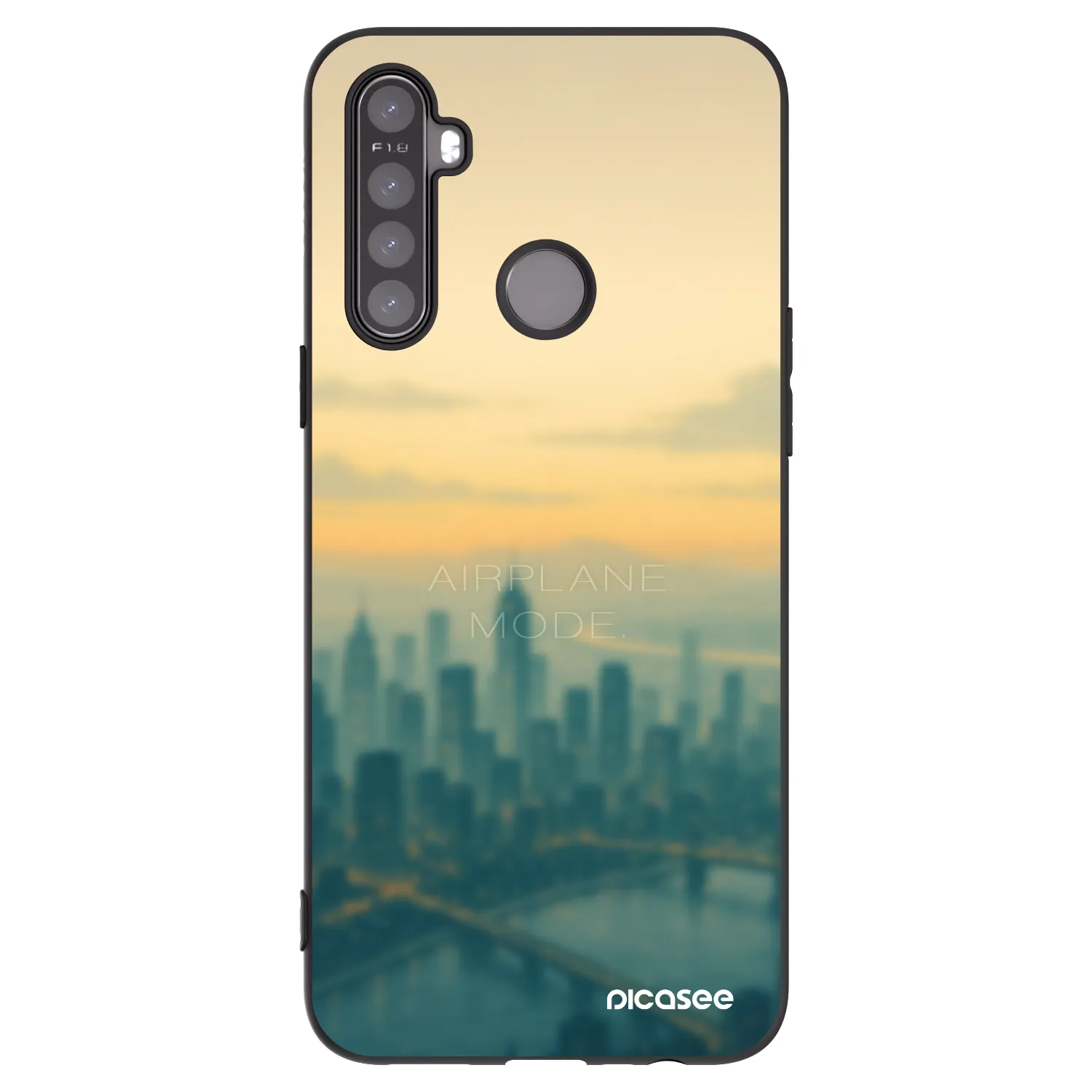 Picasee silikonový černý obal pro Realme 5 - Airplane mode