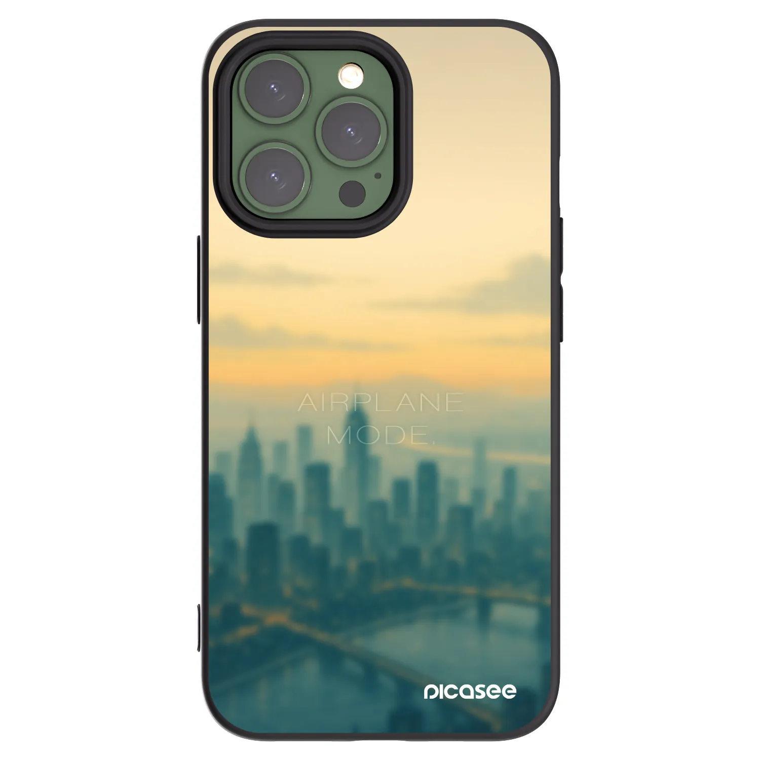 Picasee silikonový černý obal pro Apple iPhone 13 Pro - Airplane mode