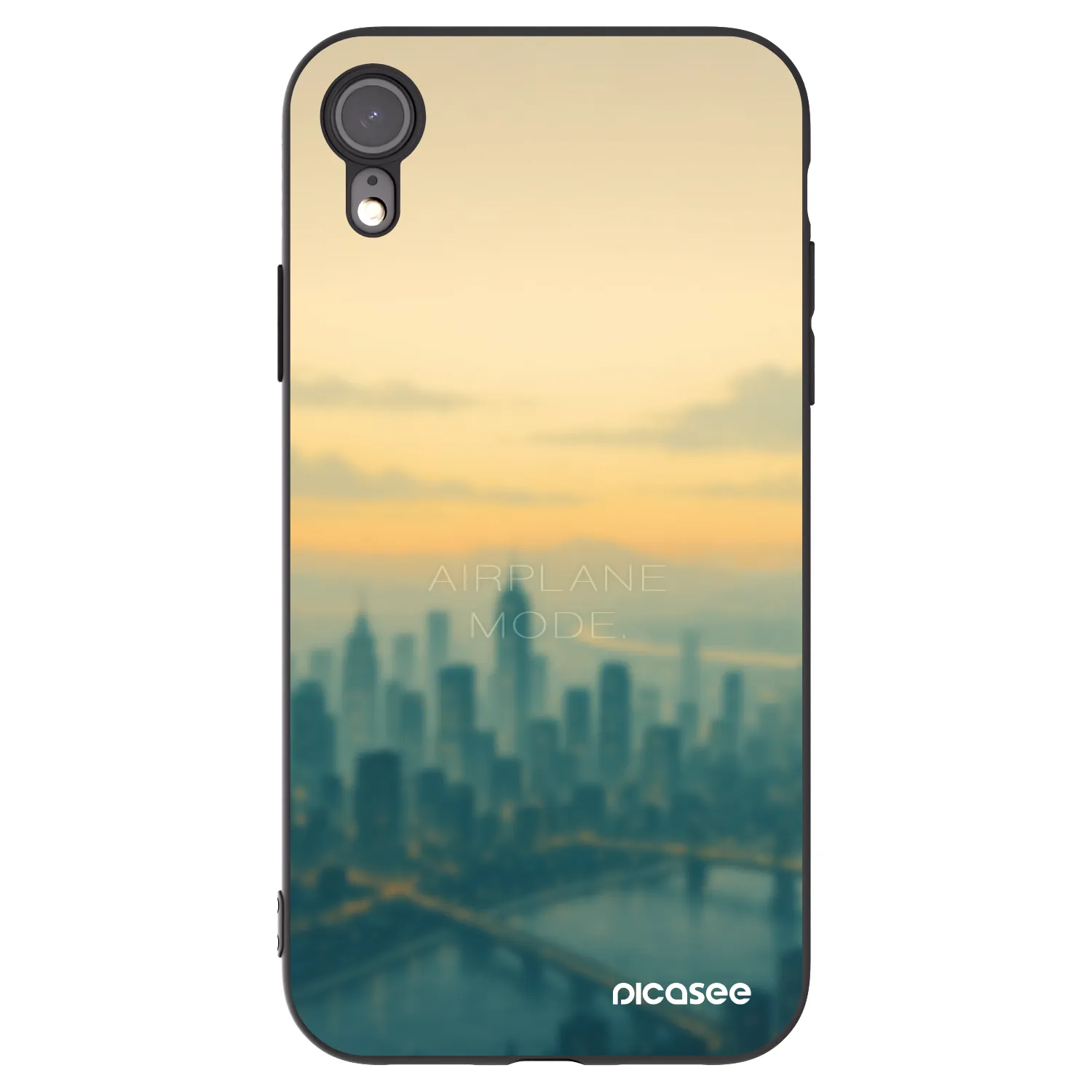 Picasee silikonový černý obal pro Apple iPhone XR - Airplane mode