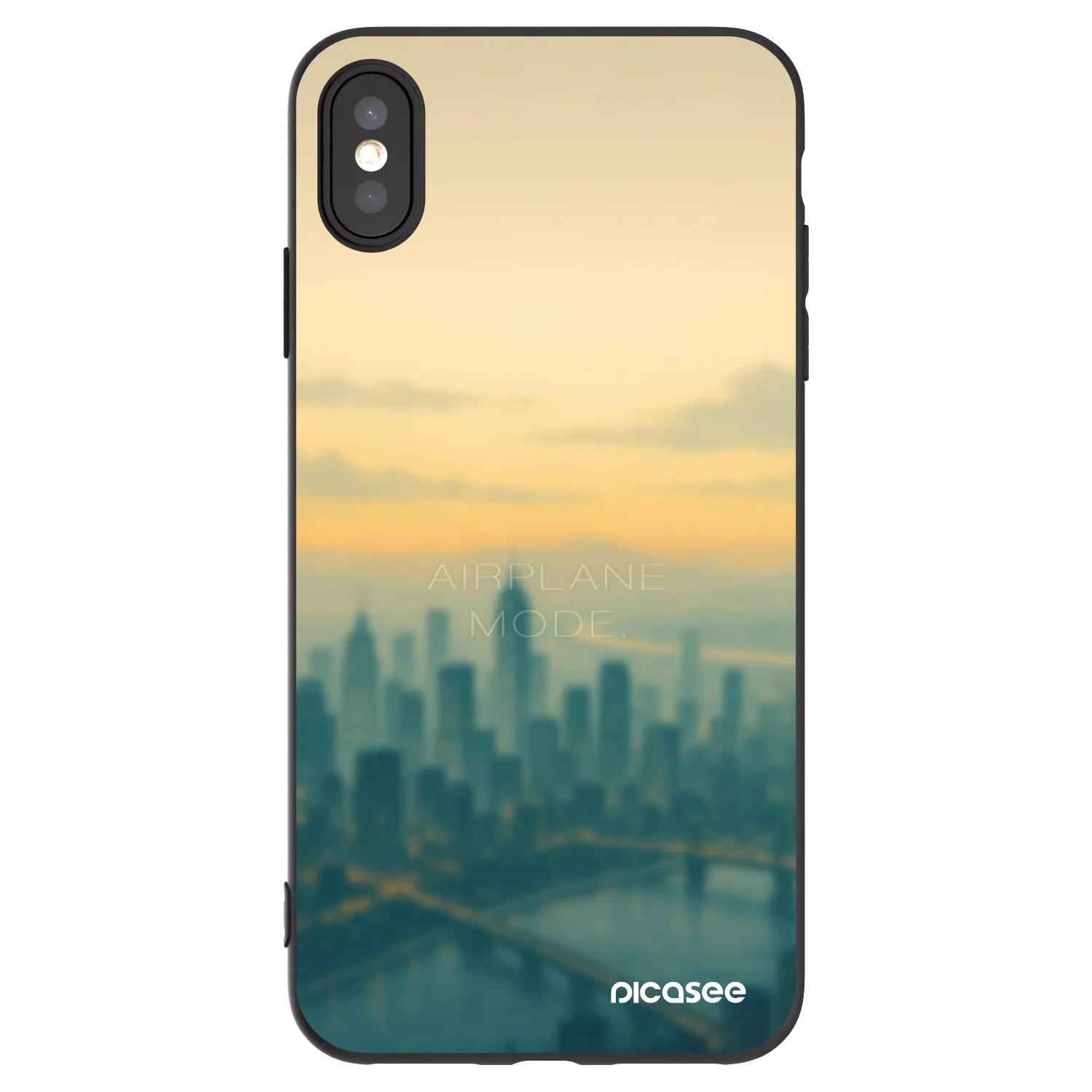 Picasee silikonový černý obal pro Apple iPhone XS Max - Airplane mode