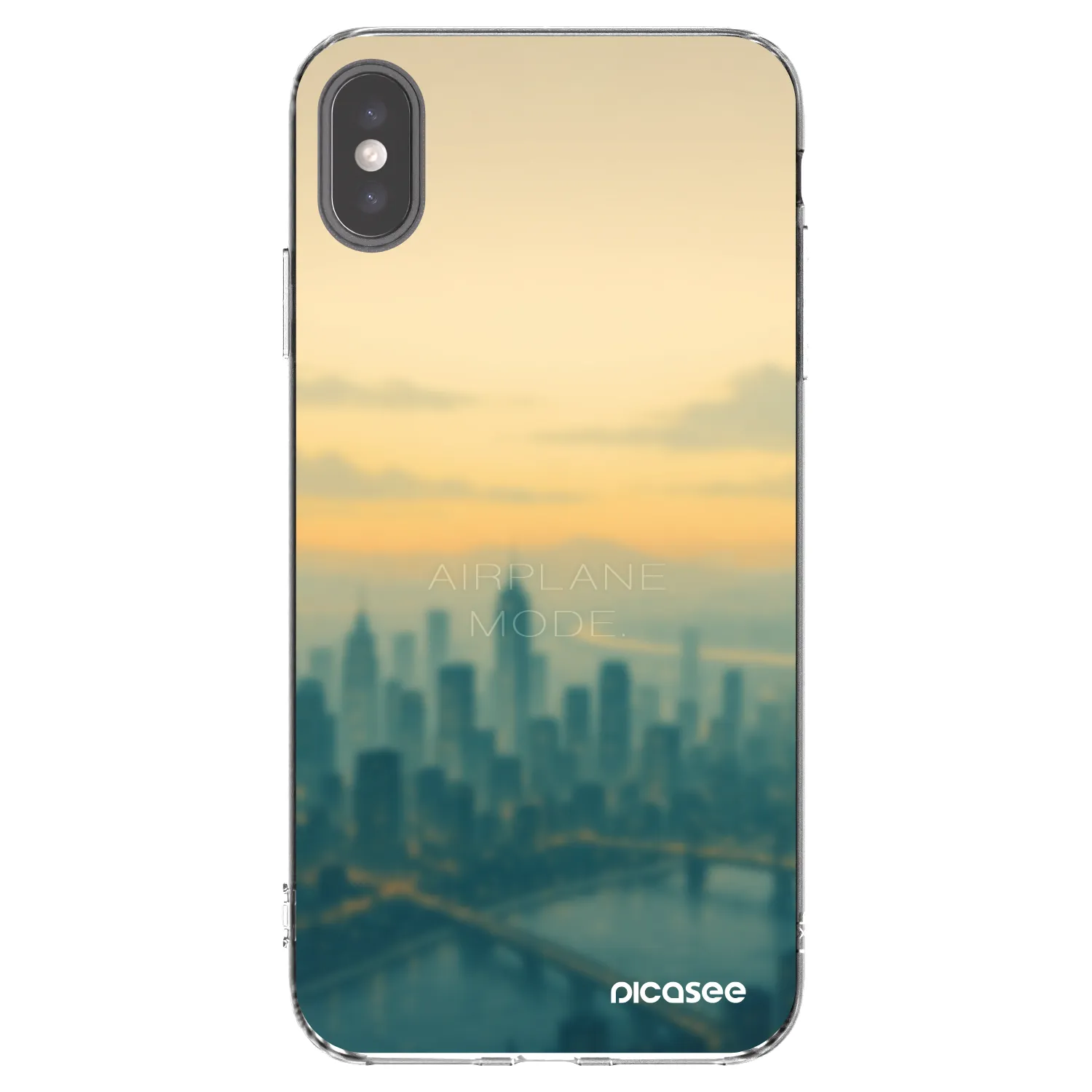 Picasee silikonový průhledný obal pro Apple iPhone XS Max - Airplane mode