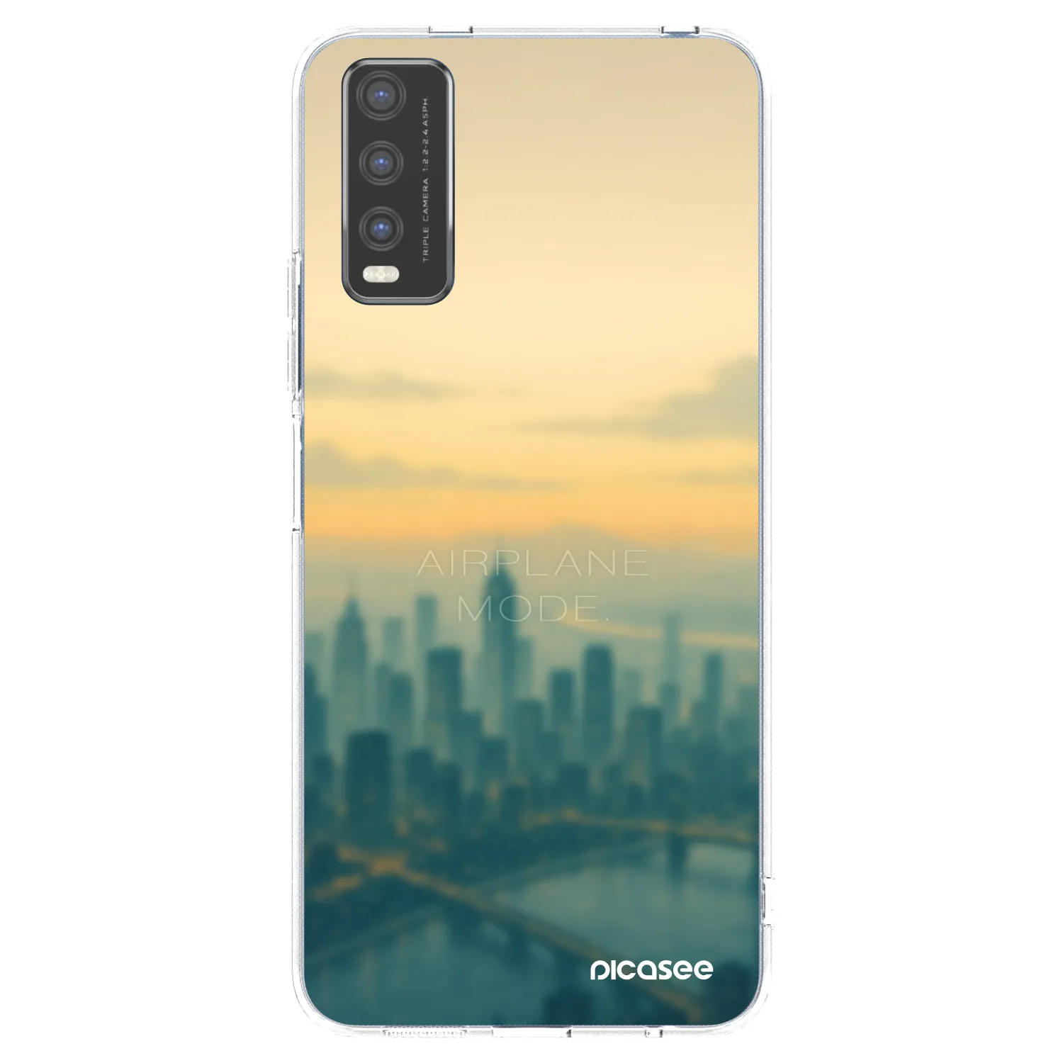 Picasee silikonový průhledný obal pro Vivo Y20s - Airplane mode