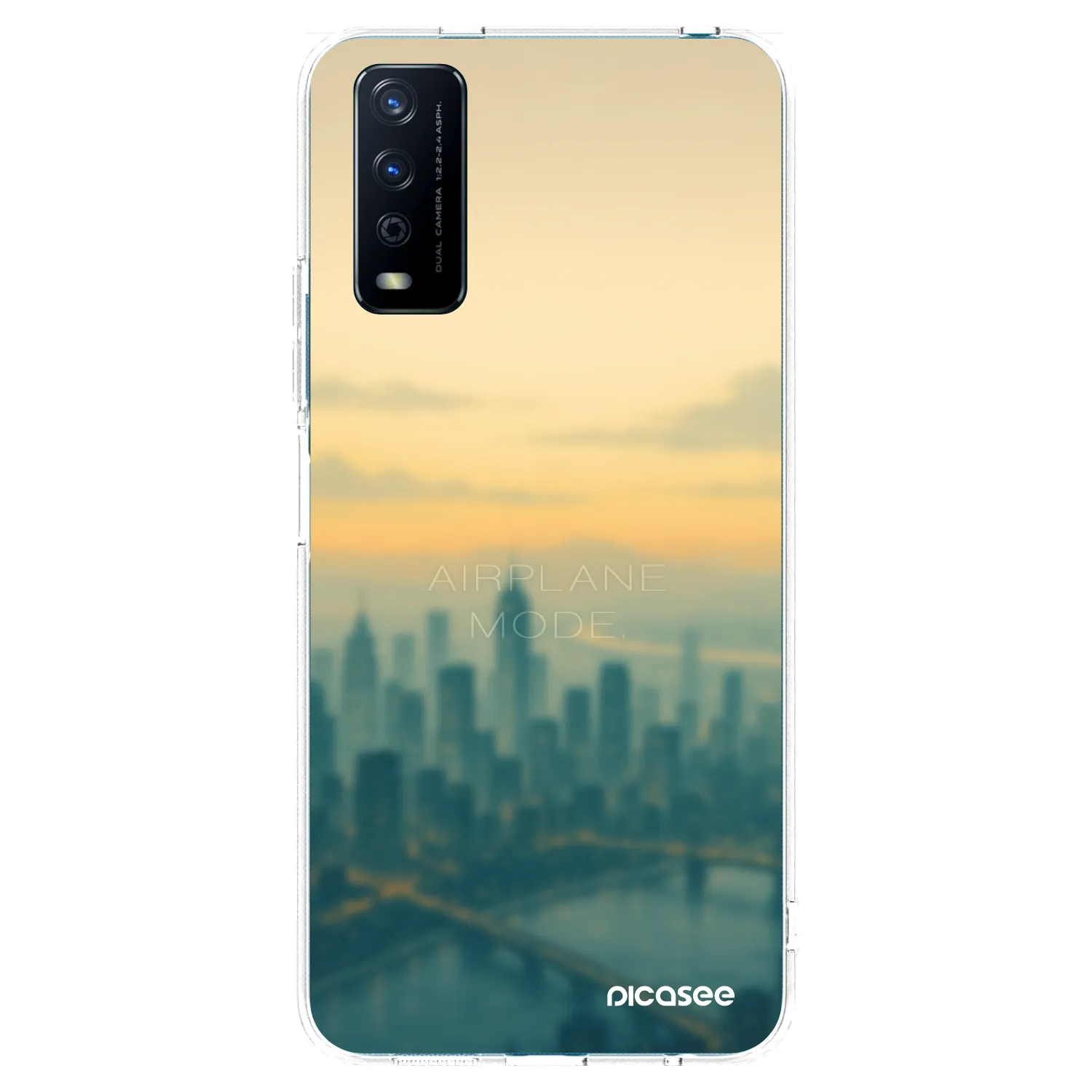 Picasee silikonový průhledný obal pro Vivo Y11s - Airplane mode