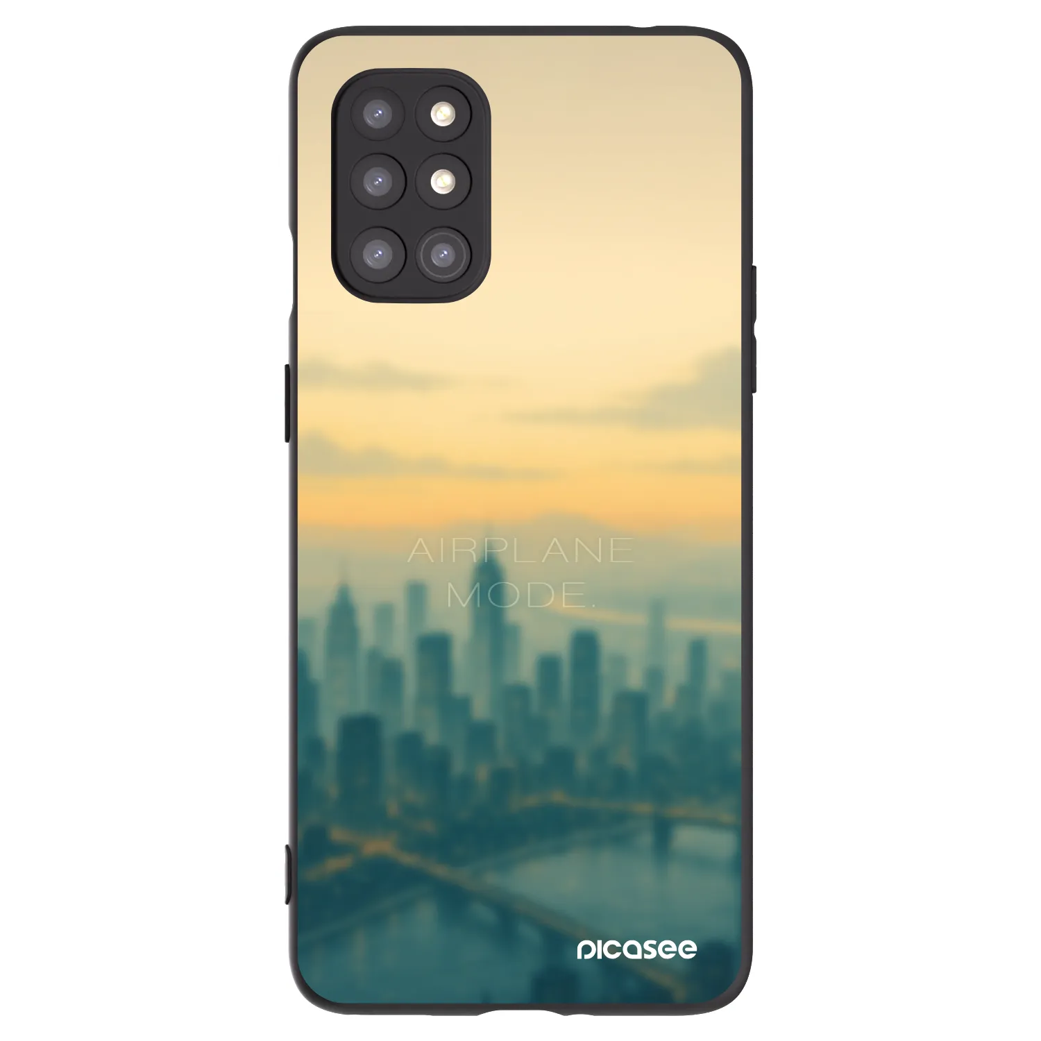 Picasee silikonový černý obal pro OnePlus 8T - Airplane mode