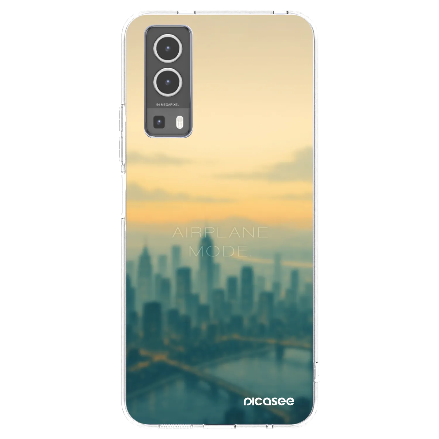 Picasee silikonový průhledný obal pro Vivo Y72 5G - Airplane mode