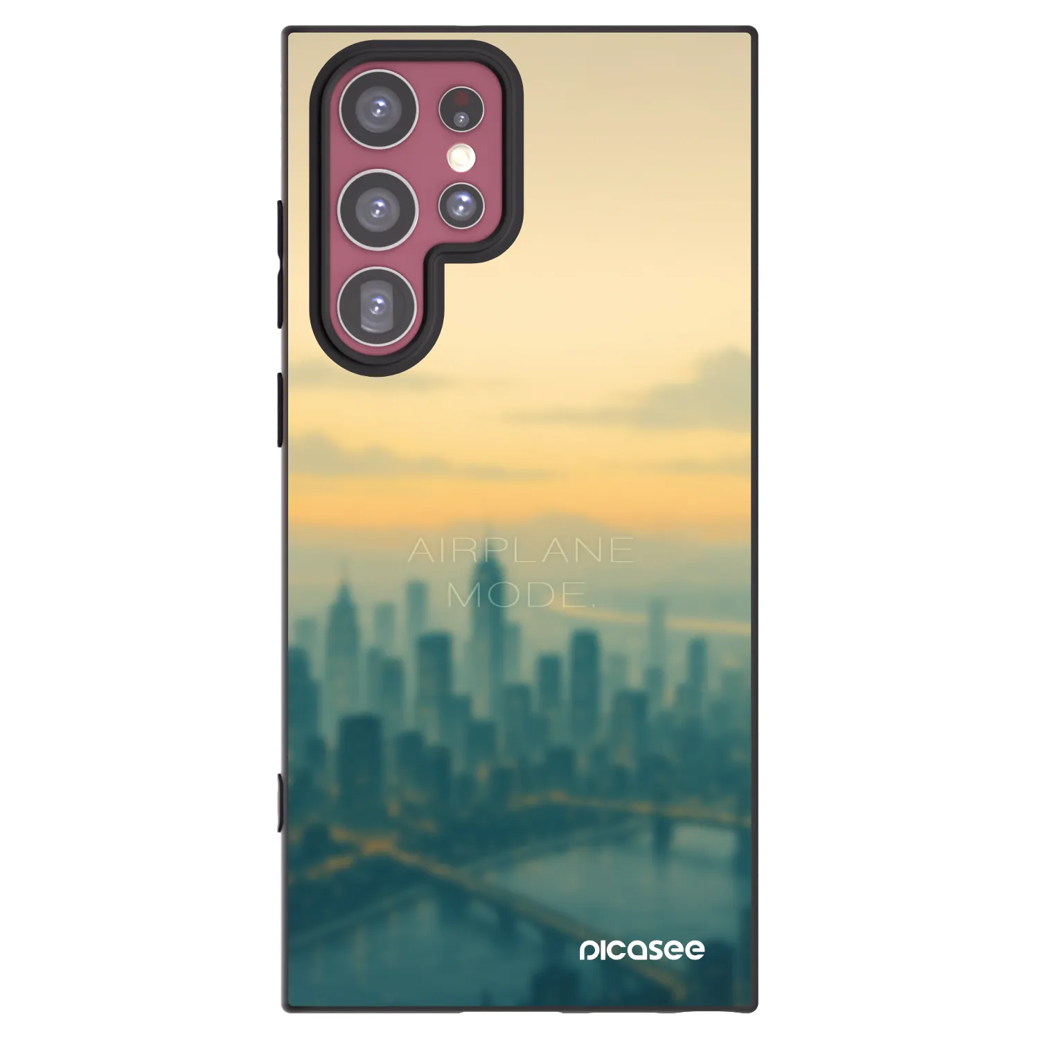 Picasee silikonový černý obal pro Samsung Galaxy S22 Ultra 5G - Airplane mode