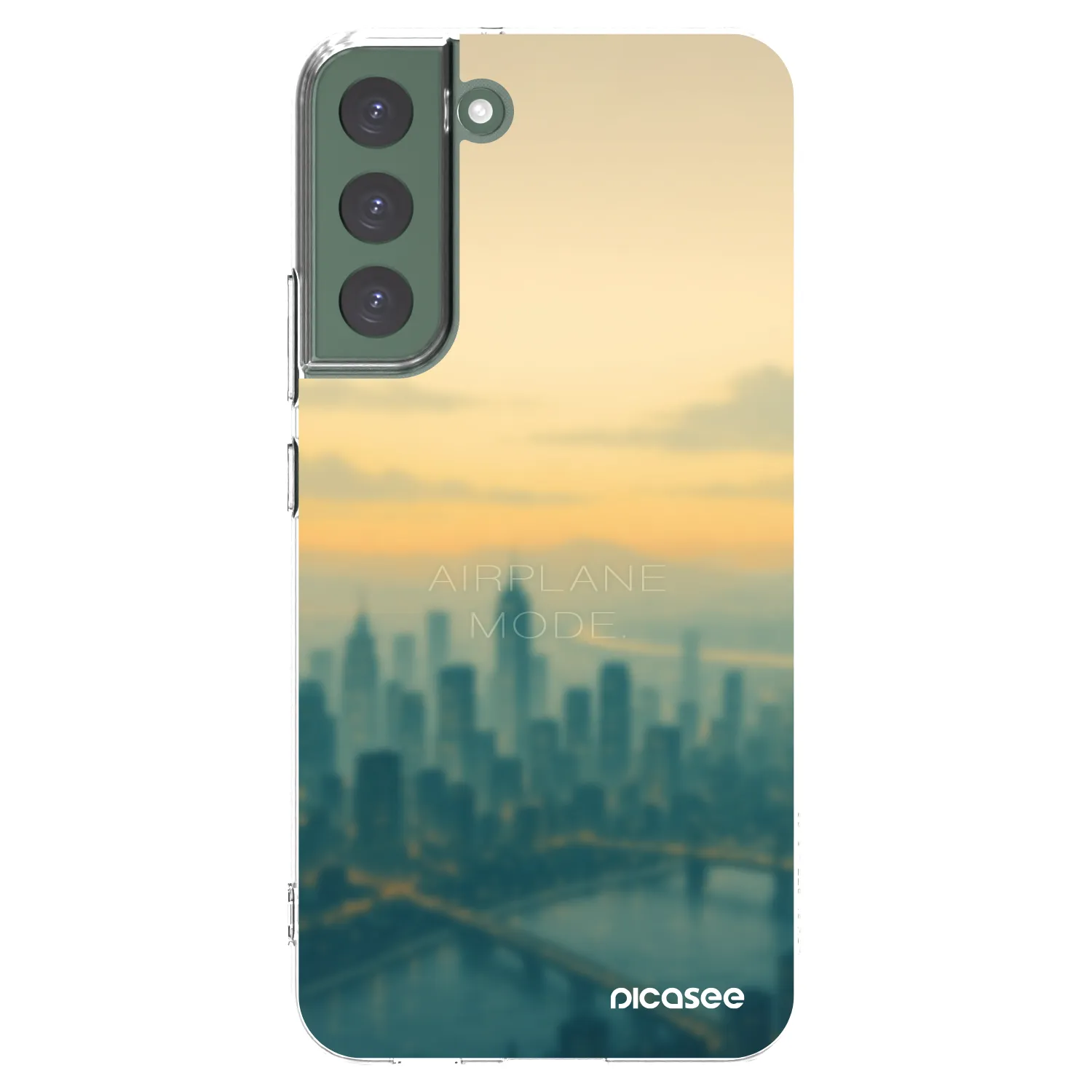 Picasee silikonový průhledný obal pro Samsung Galaxy S22+ 5G - Airplane mode