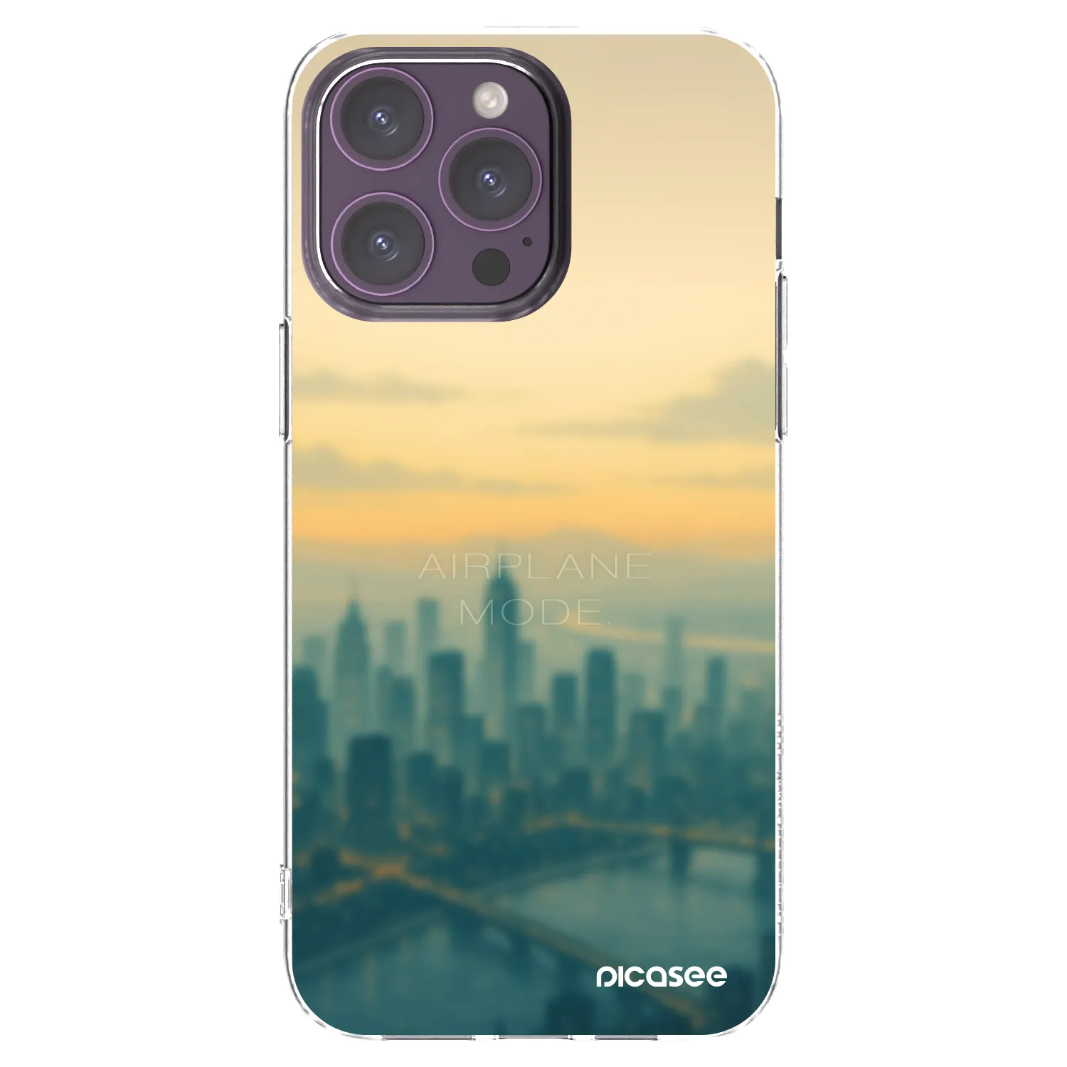 Picasee silikonový průhledný obal pro Apple iPhone 14 Pro Max - Airplane mode