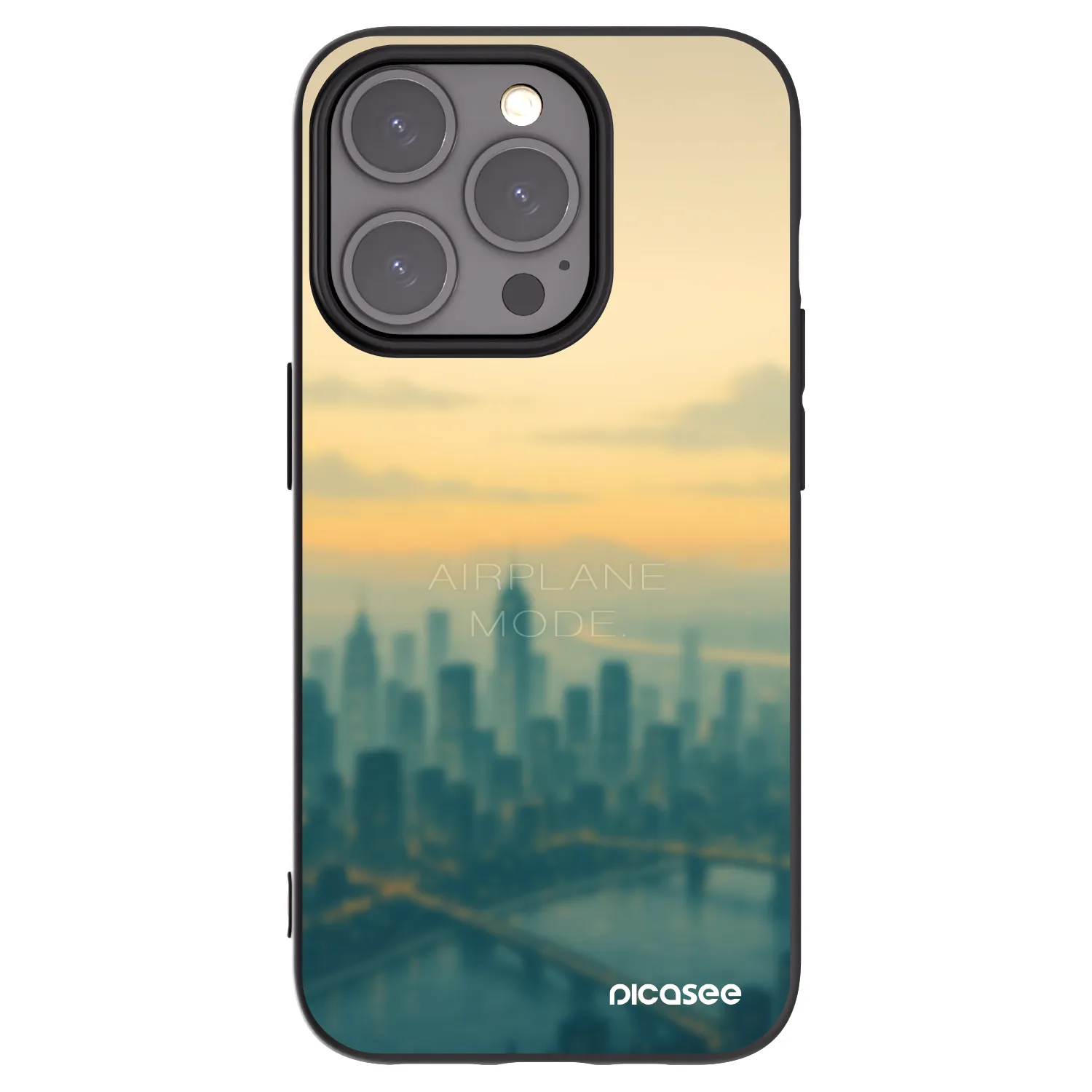 Picasee silikonový černý obal pro Apple iPhone 15 Pro - Airplane mode