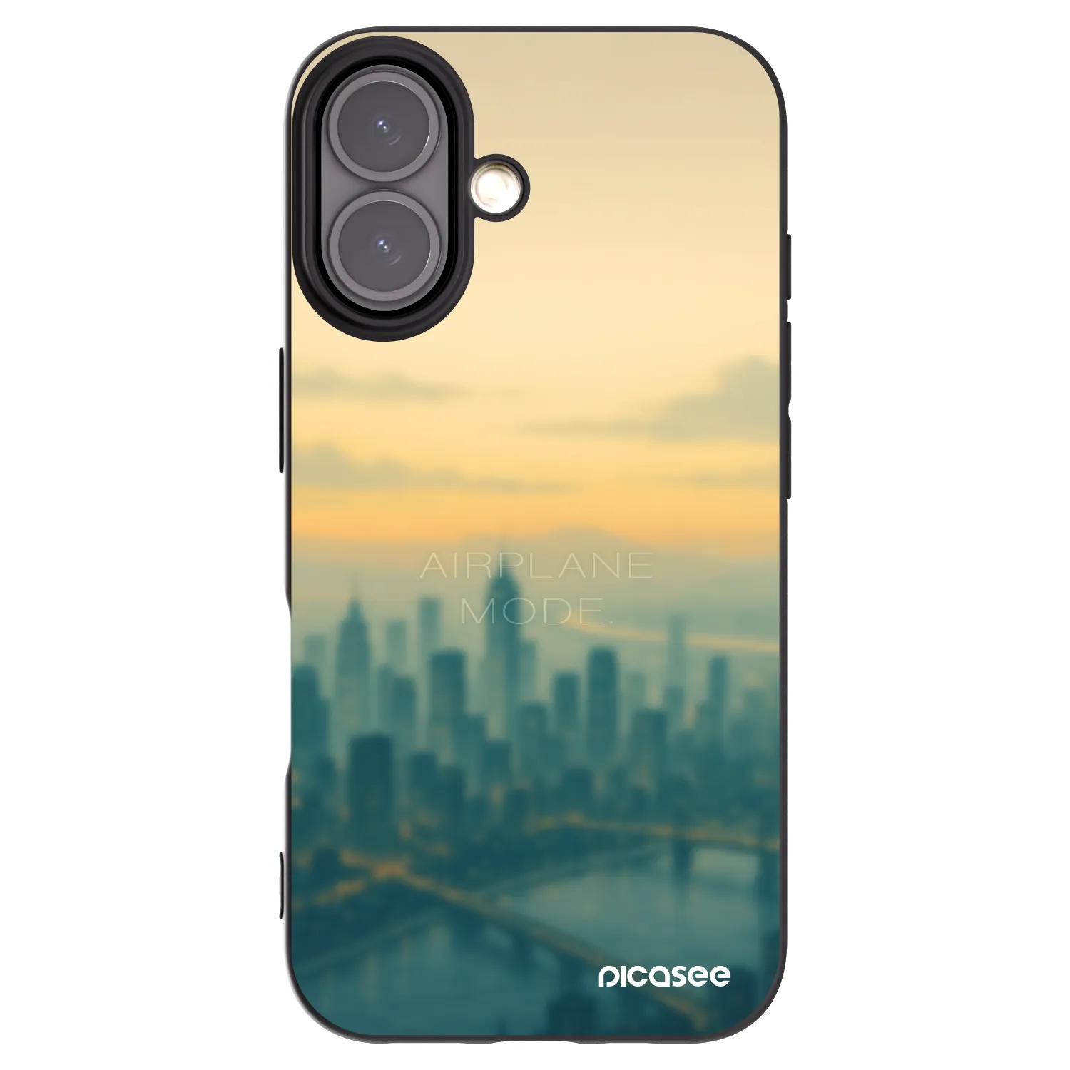 Picasee silikonový černý obal pro Apple iPhone 16 - Airplane mode