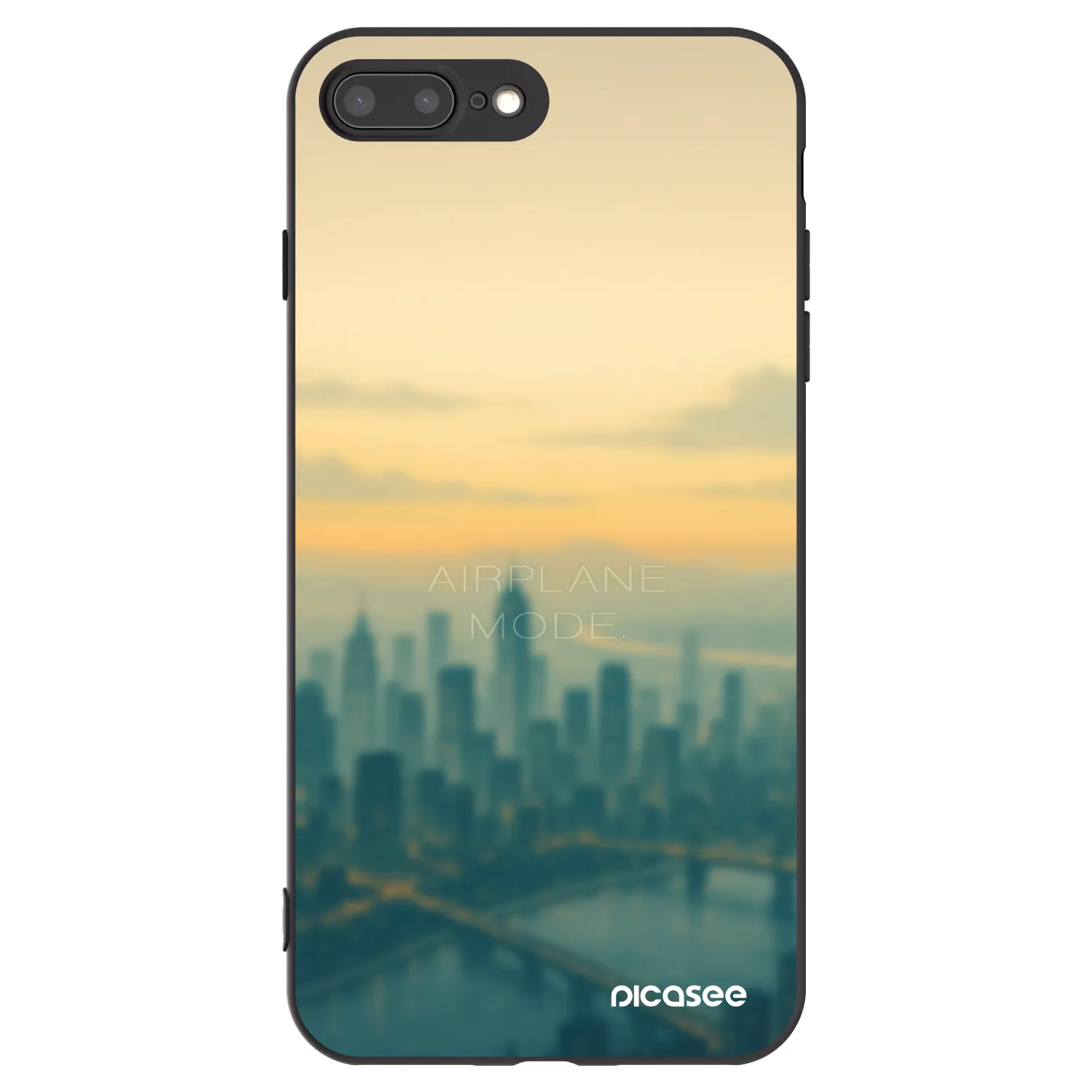 Picasee silikonový černý obal pro Apple iPhone 8 Plus - Airplane mode