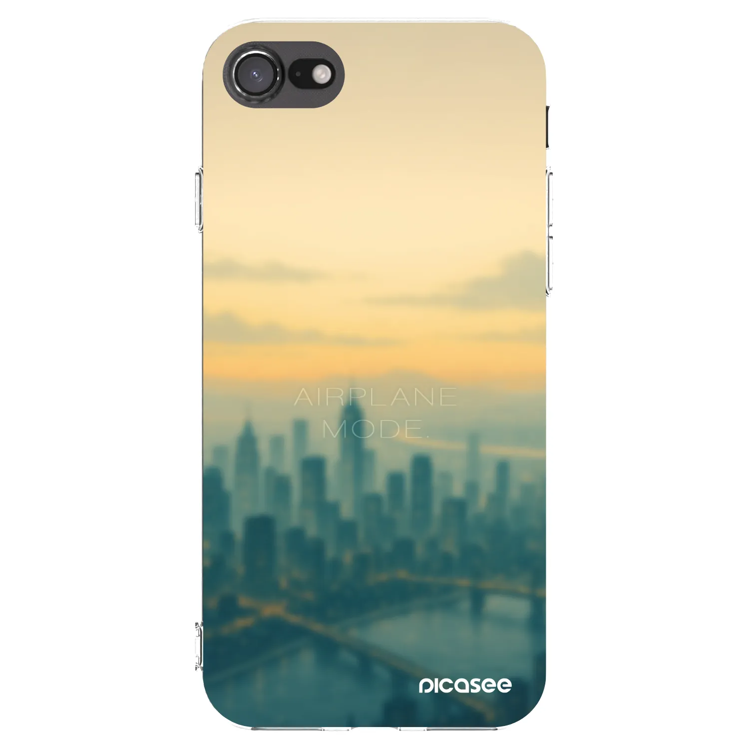 Picasee silikonový průhledný obal pro Apple iPhone 7 - Airplane mode