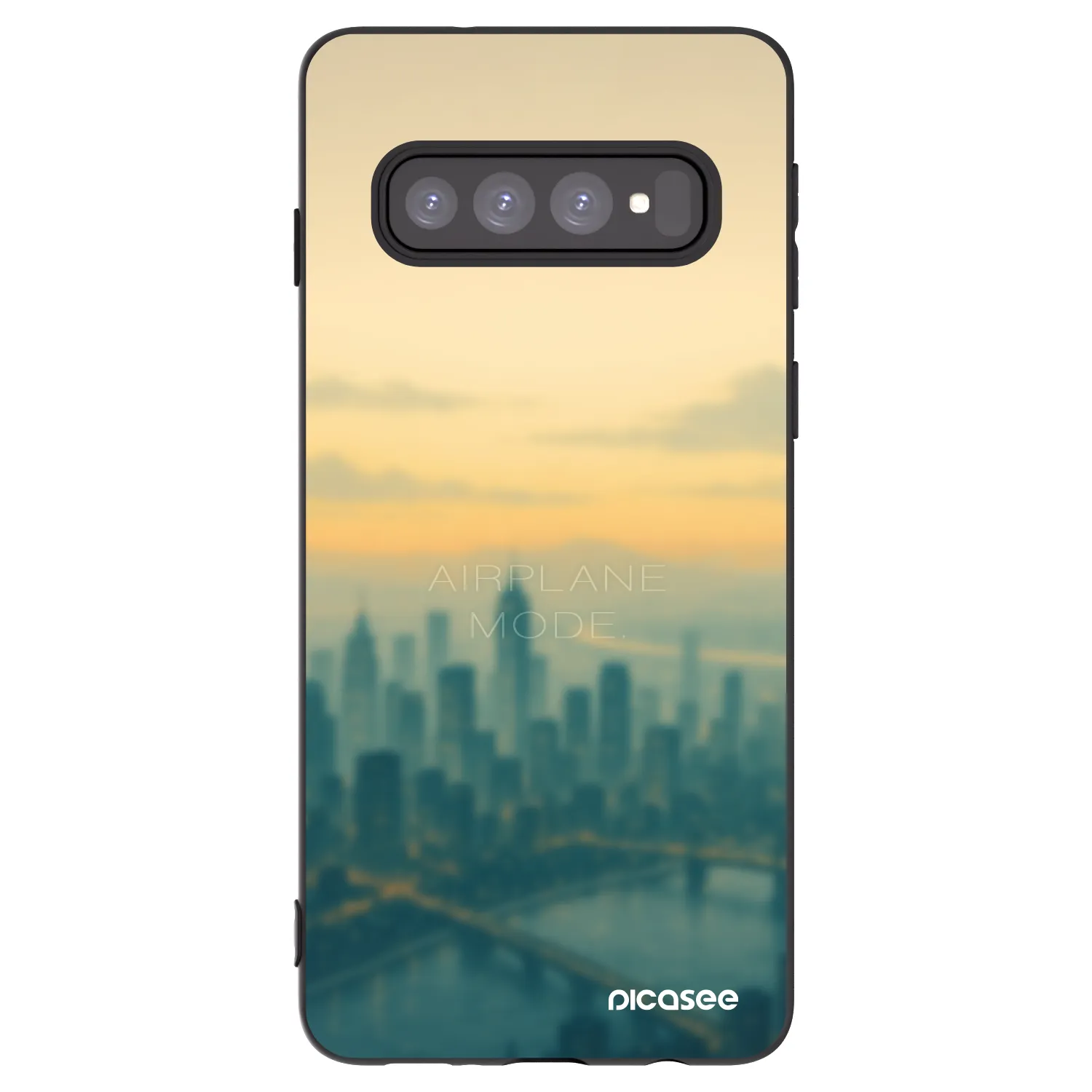 Picasee silikonový černý obal pro Samsung Galaxy S10 G973 - Airplane mode
