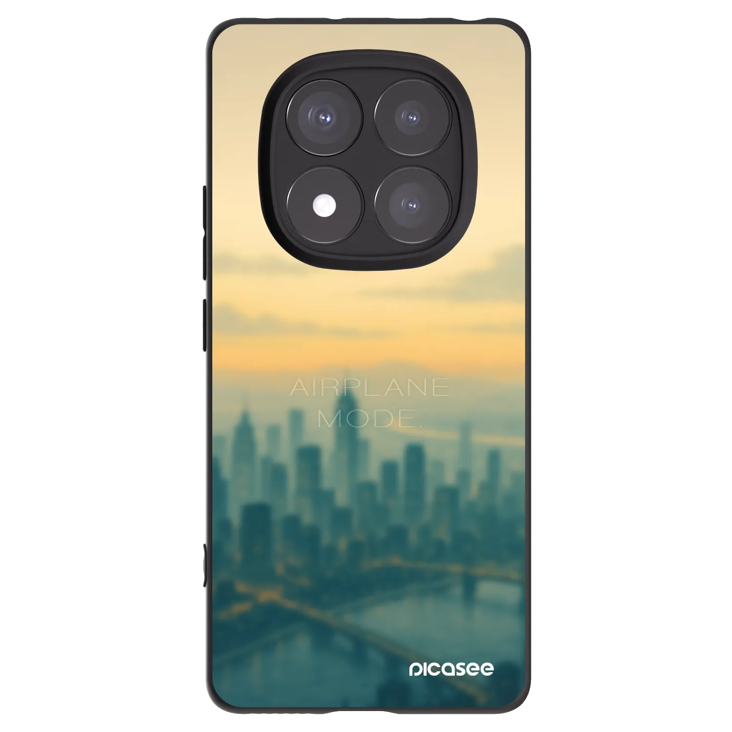 Picasee silikonový černý obal pro Xiaomi Redmi Note 14 Pro 5G - Airplane mode