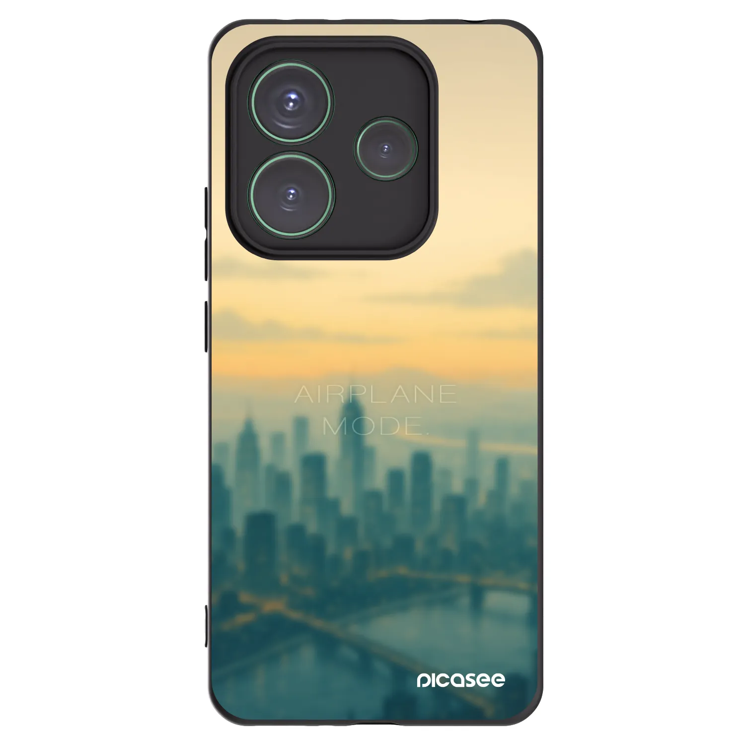 Picasee silikonový černý obal pro Xiaomi Redmi Note 14 5G - Airplane mode