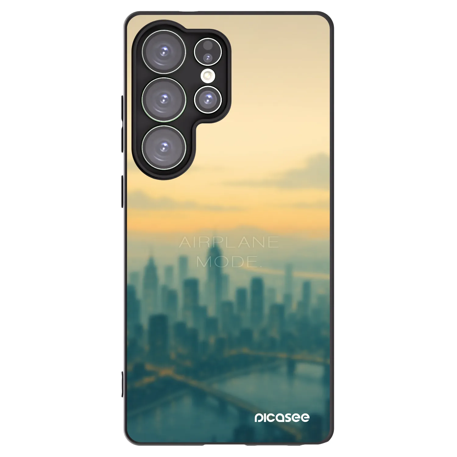 Picasee silikonový černý obal pro Samsung Galaxy S25 Ultra 5G - Airplane mode