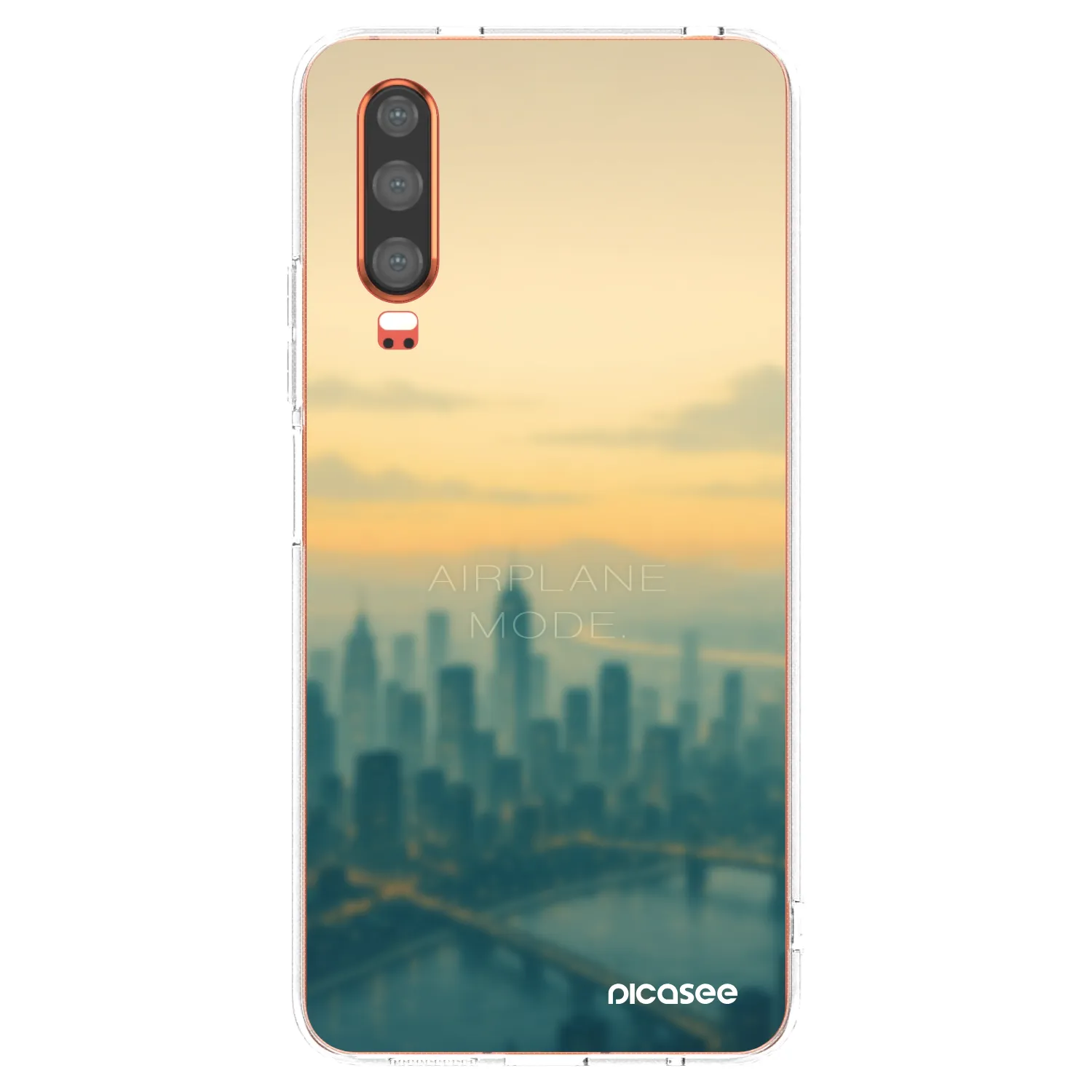 Picasee silikonový průhledný obal pro Huawei P30 - Airplane mode