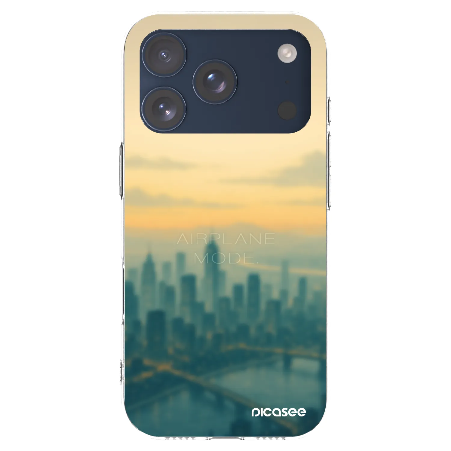 Picasee silikonový průhledný obal pro Apple iPhone 17 Pro - Airplane mode