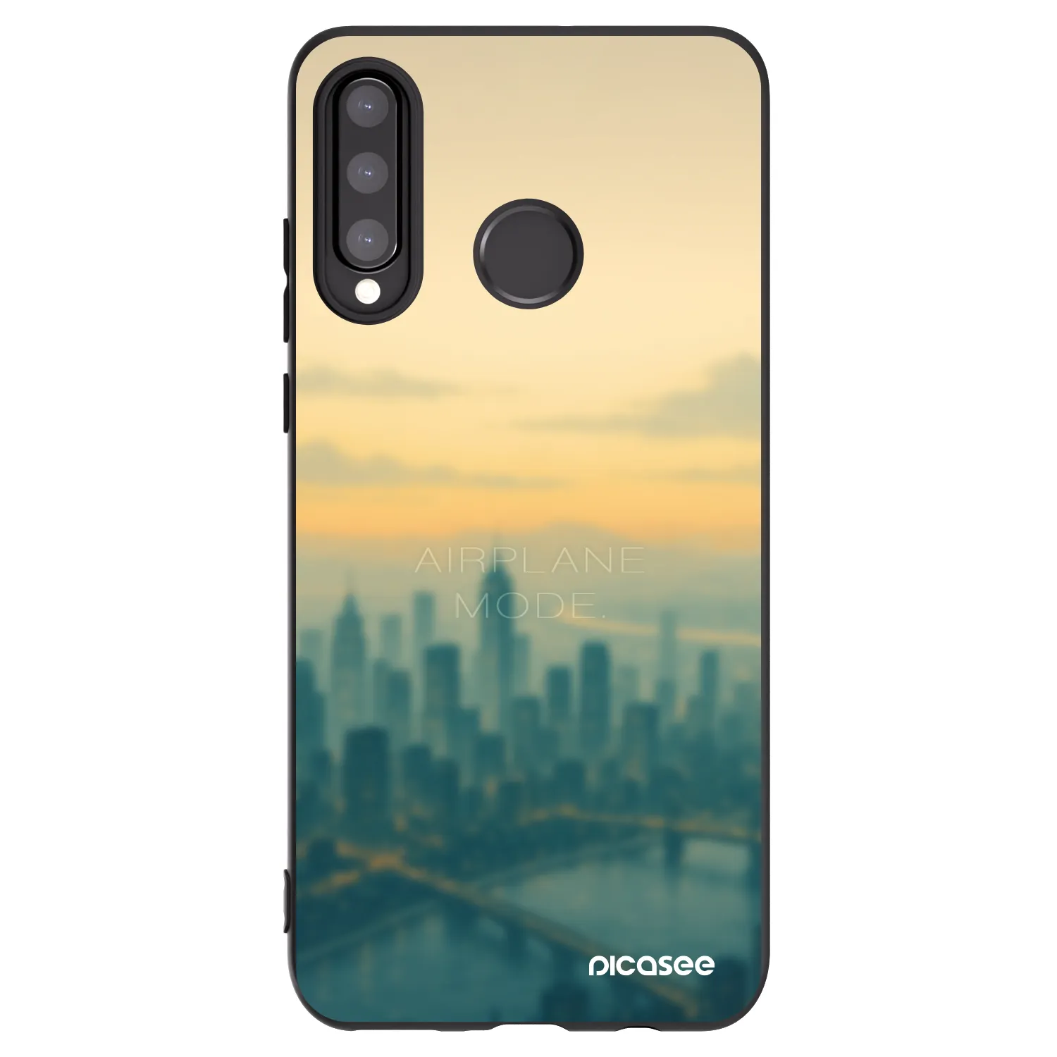 Picasee silikonový černý obal pro Huawei P30 Lite - Airplane mode