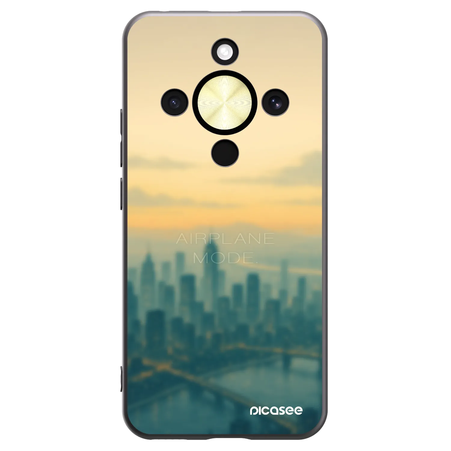Picasee silikonový černý obal pro Honor Magic8 Lite 5G - Airplane mode