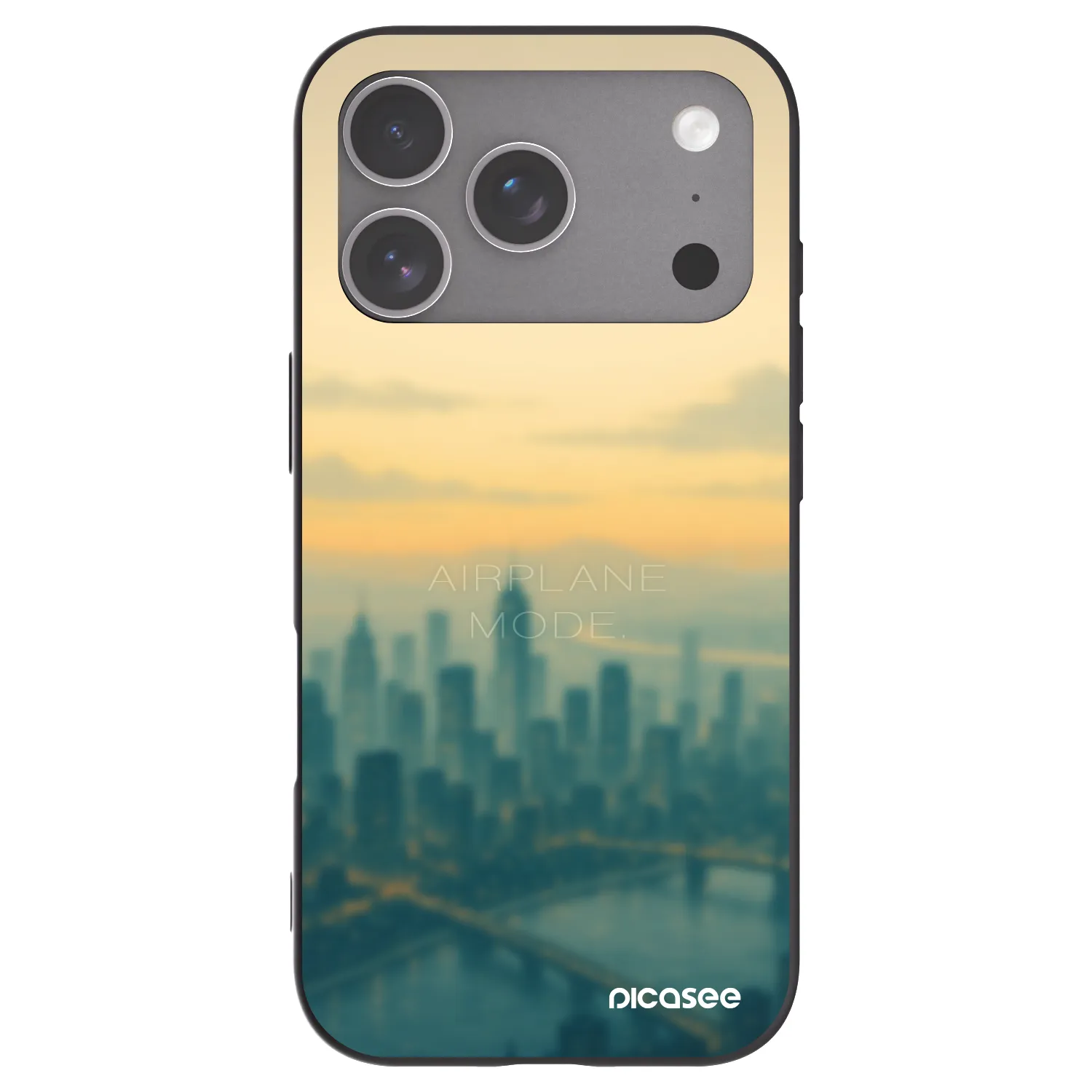 Picasee silikonový černý obal pro Apple iPhone 18 Pro - Airplane mode