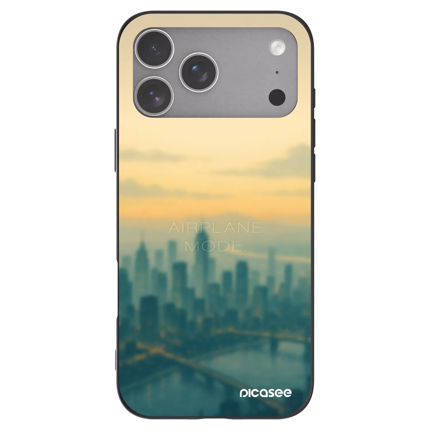 Picasee silikonový černý obal pro Apple iPhone 18 Pro Max - Airplane mode