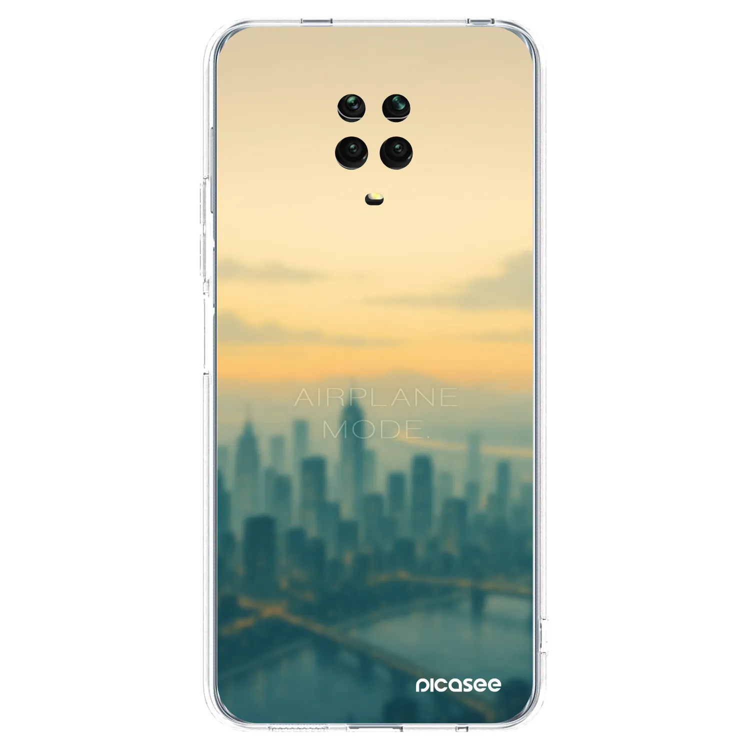 Picasee silikonový průhledný obal pro Xiaomi Redmi Note 9S - Airplane mode