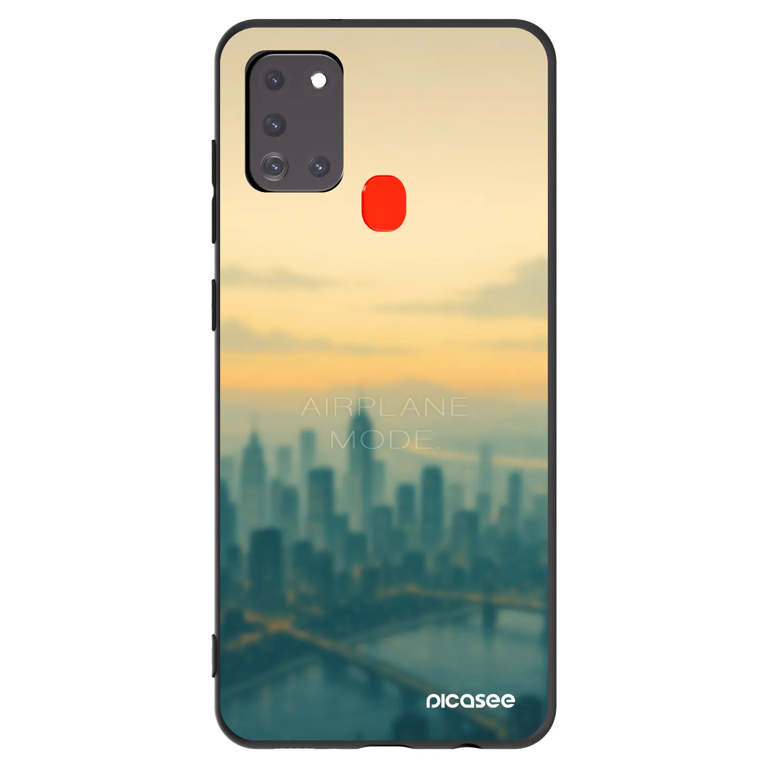 Picasee silikonový černý obal pro Samsung Galaxy A21s - Airplane mode