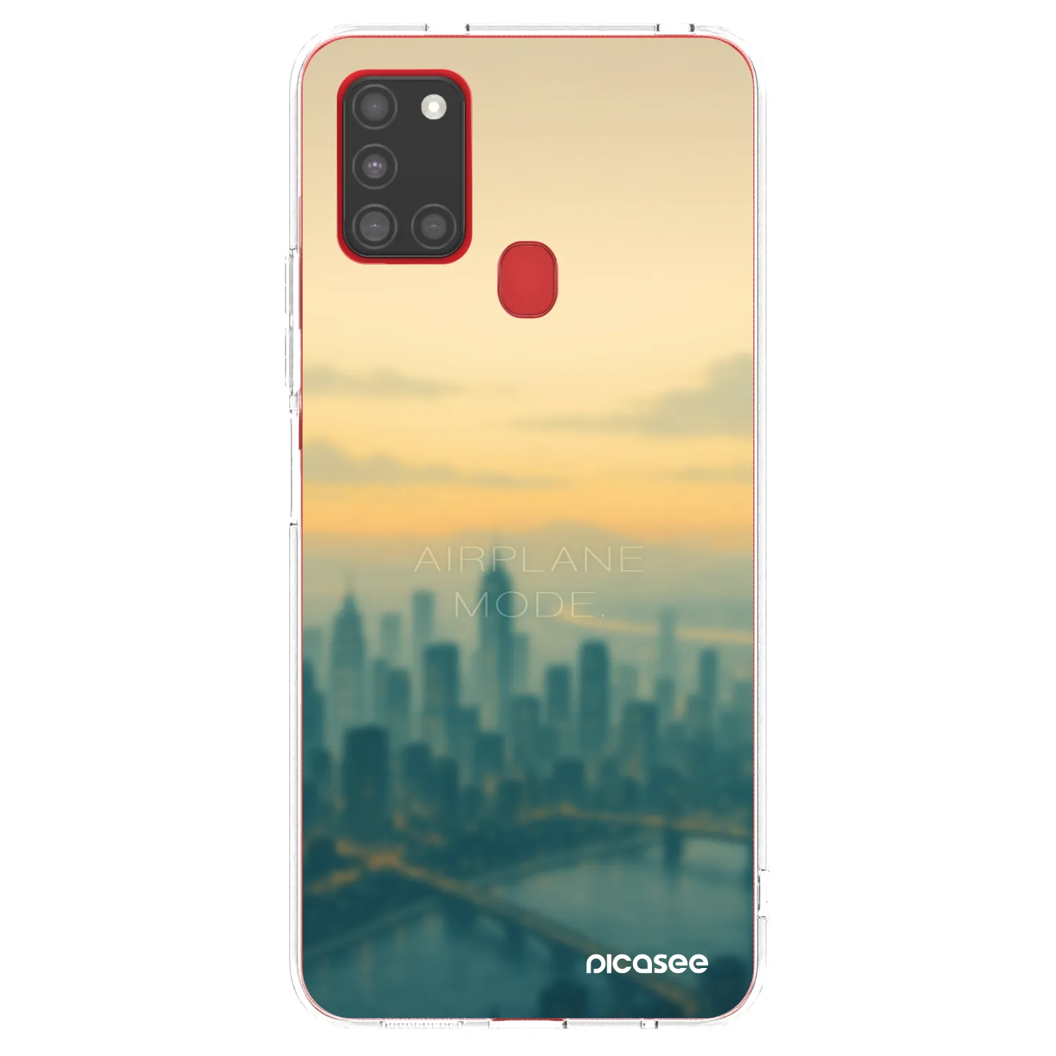 Picasee silikonový průhledný obal pro Samsung Galaxy A21s - Airplane mode