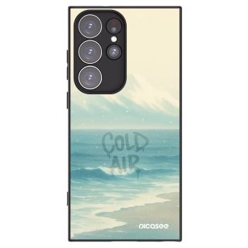 Picasee silikonový černý obal pro Samsung Galaxy S23 Ultra 5G - COLD AIR