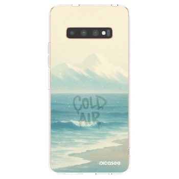 Picasee silikonový průhledný obal pro Samsung Galaxy S10 Plus G975 - COLD AIR